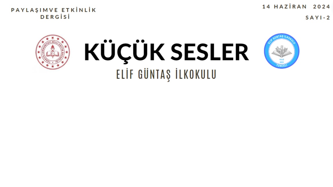 'Küçük Sesler' e-Dergimizin 2. Sayısı Yayında